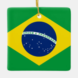 Ornamento De Cerâmica Bandeira do Brasil (Brasil)