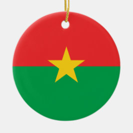 Ornamento De Cerâmica Bandeira do Burkina Faso