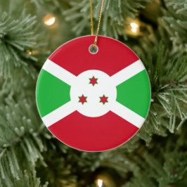 Ornamento De Cerâmica Bandeira do Burundi