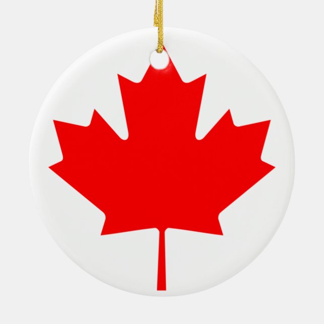 Ornamento De Cerâmica Bandeira do Canadá (Traseira)