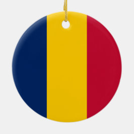 Ornamento De Cerâmica Bandeira do Chade (País Africano)