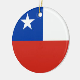 Ornamento De Cerâmica Bandeira do Chile