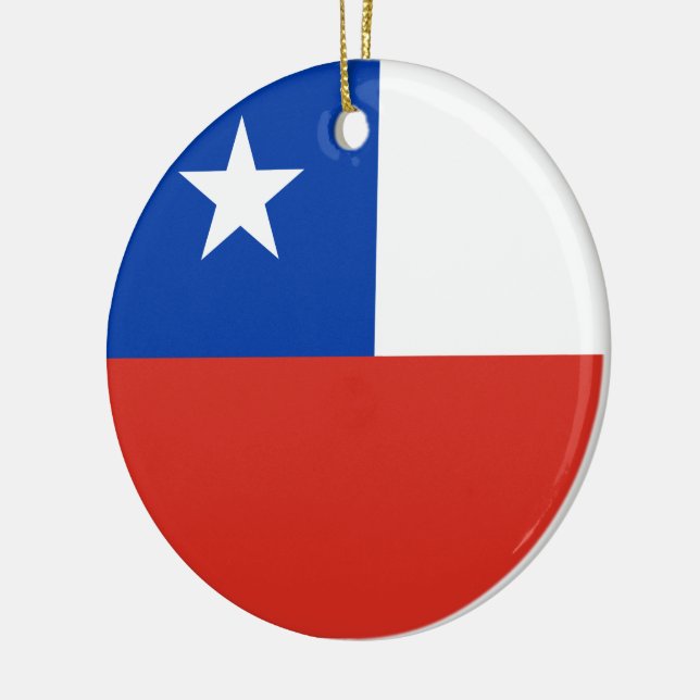Ornamento De Cerâmica Bandeira do Chile (Esquerda)