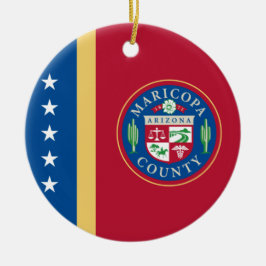 Ornamento De Cerâmica Bandeira do condado de Maricopa (Arizona)