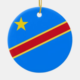 Ornamento De Cerâmica Bandeira do Congo