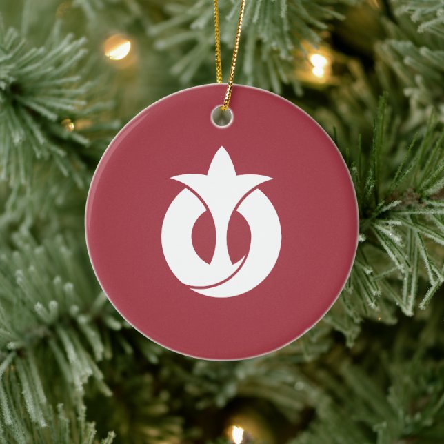 Ornamento De Cerâmica Bandeira do Distrito de Aichi, Japão (Árvore)