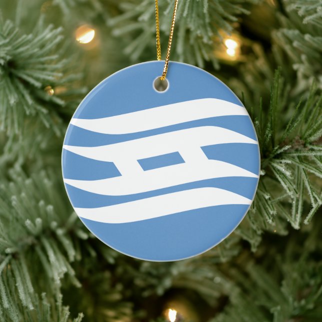 Ornamento De Cerâmica Bandeira do Distrito de Hyogo, Japão (Árvore)