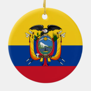 Ornamento De Cerâmica Bandeira do Equador