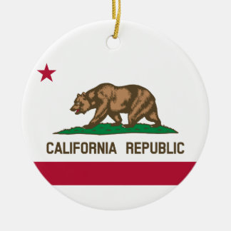 Ornamento De Cerâmica Bandeira do Estado da Califórnia
