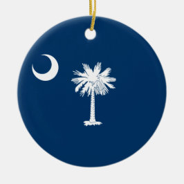 Ornamento De Cerâmica Bandeira do estado da Carolina do Sul