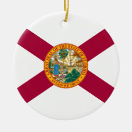 Ornamento De Cerâmica Bandeira do Estado da Flórida