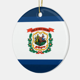 Ornamento De Cerâmica Bandeira do Estado da Virgínia Ocidental