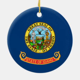 Ornamento De Cerâmica Bandeira do Estado de Idaho