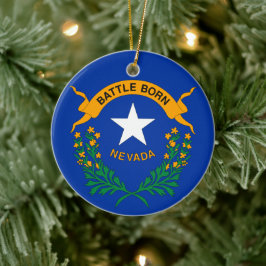 Ornamento De Cerâmica Bandeira do Estado de Nevada