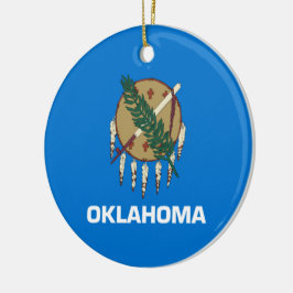 Ornamento De Cerâmica Bandeira do Estado de Oklahoma