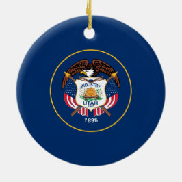 Ornamento De Cerâmica Bandeira do Estado de Utah