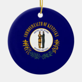 Ornamento De Cerâmica Bandeira do Estado do Kentucky