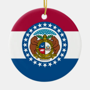Ornamento De Cerâmica Bandeira do Estado do Missouri
