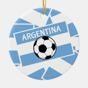 Ornamento De Cerâmica Bandeira do Futebol da Argentina