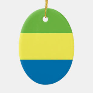 Ornamento De Cerâmica Bandeira do Gabão
