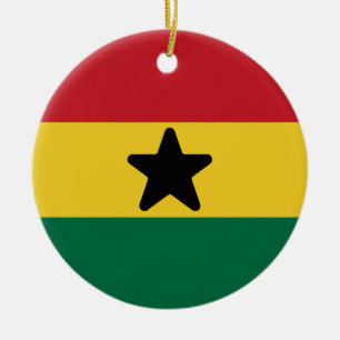 Ornamento De Cerâmica Bandeira do Gana