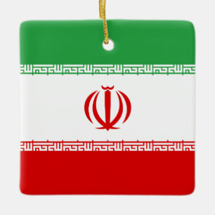 Ornamento De Cerâmica Bandeira do Irã (iraniano)