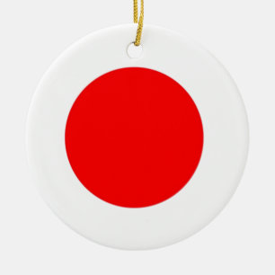 Ornamento De Cerâmica Bandeira do Japão