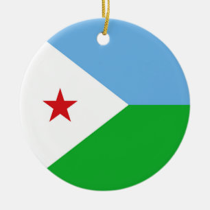 Ornamento De Cerâmica Bandeira do Jibuti