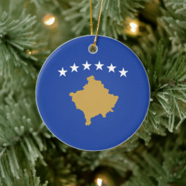Ornamento De Cerâmica Bandeira do Kosovo