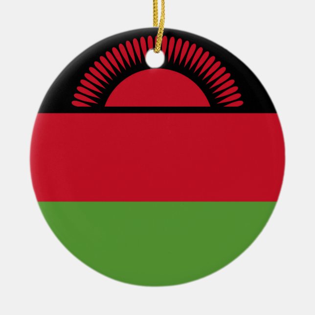 Ornamento De Cerâmica Bandeira do Malawi (Frente)