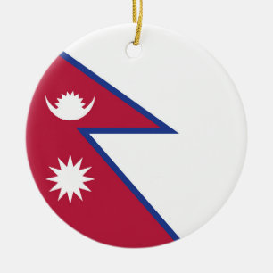 Ornamento De Cerâmica bandeira do Nepal