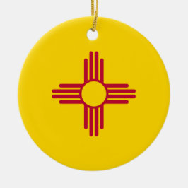 Ornamento De Cerâmica Bandeira do Novo México (Estado dos EUA)