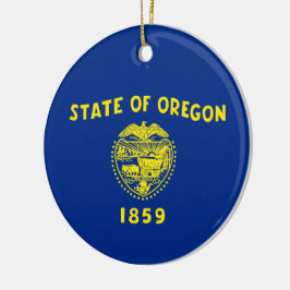 Ornamento De Cerâmica Bandeira do Oregon