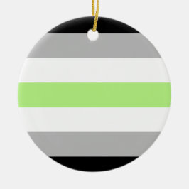 Ornamento De Cerâmica Bandeira do Orgulho Agênero