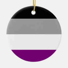 Ornamento De Cerâmica Bandeira do Orgulho Assexual