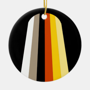 Ornamento De Cerâmica Bandeira do Orgulho de Cabelo Longo