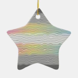 Ornamento De Cerâmica Bandeira do Orgulho Demifluid Groovy Boho Trippy A