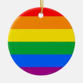 Ornamento De Cerâmica Bandeira do Orgulho LGBTQ+ Arco-íris