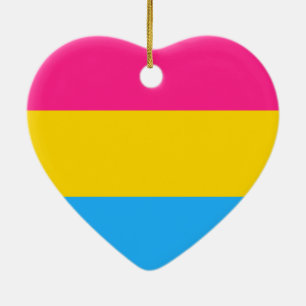 Ornamento De Cerâmica Bandeira do Orgulho Pansexual