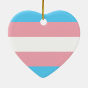 Ornamento De Cerâmica Bandeira do Orgulho Transgênero