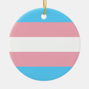 Ornamento De Cerâmica Bandeira do Orgulho Transgênero - LGBT Arco-Íris