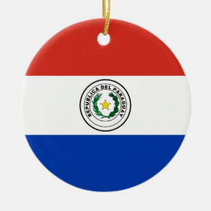 Ornamento De Cerâmica bandeira do Paraguai