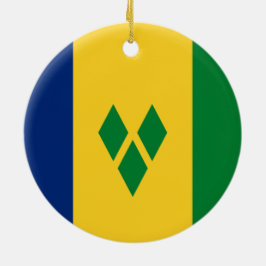 Ornamento De Cerâmica Bandeira do Santo Vicente e Granadinas