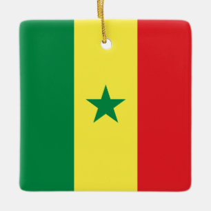 Ornamento De Cerâmica Bandeira do Senegal (Senegal)