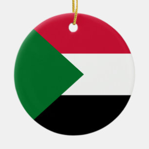 Ornamento De Cerâmica Bandeira do Sudão