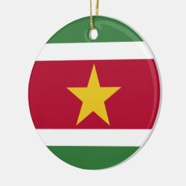 Ornamento De Cerâmica Bandeira do Suriname