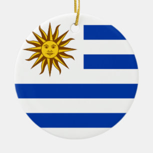 Ornamento De Cerâmica Bandeira do Uruguai