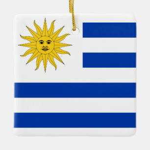 Ornamento De Cerâmica Bandeira do Uruguai (Uruguai)
