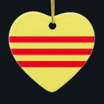 Ornamento De Cerâmica Bandeira do Vietname do Sul<br><div class="desc">Obrigados para passar!  Espero que goste da aparência desta bandeira!  Sinta-se à vontade para personalizar isso para atender às suas necessidades.  Tenha um dia maravilhoso!</div>