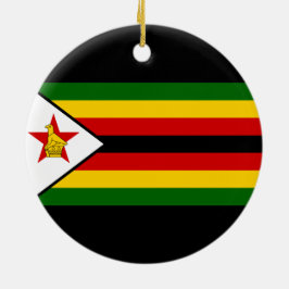 Ornamento De Cerâmica Bandeira do Zimbabué